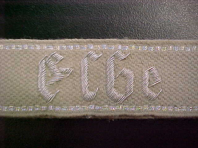 SS STAMMABTEILUNG ELBE OFFICER CUFF TITLE RESERVE UNITS