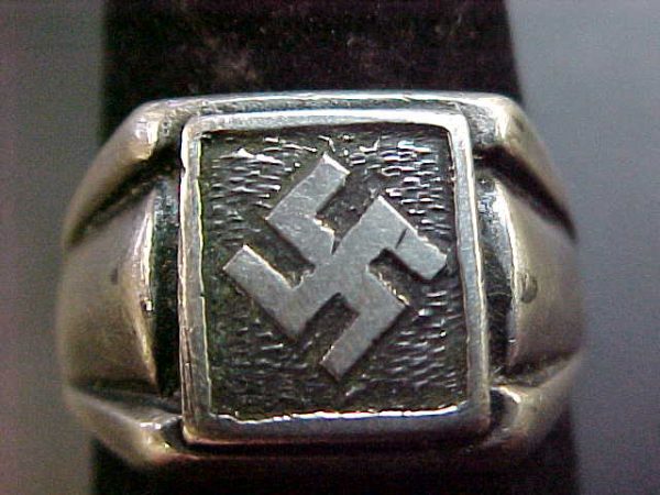 Extreme armoede nikkel Resoneer NSDAP SWASTIKA RING SILVER NAZI PARTY MEMBER – Reich Relics Militaria