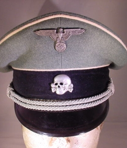 WAFFEN SS OFFICER VISOR HAT