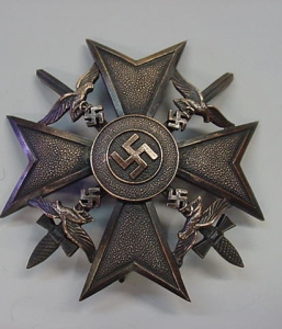 SPANISH CROSS WITH SWORDS BRONZE GRADE BADGE