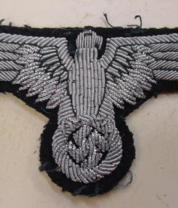 SS OFFICER UNIFORM REMOVED SLEEVE EAGLE INSIGNIA