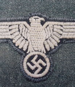 WAFFEN SS SLEEVE EAGLE UNIFORM REMOVED